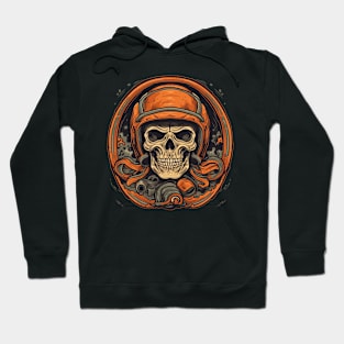 Biker Helmet Octopus Tentacles Skull Hoodie